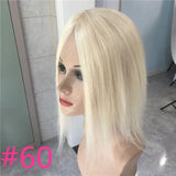 Honey Blonde Human Hair Topper - 45cm, 150% Density, Invisible Clips