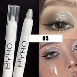 Waterproof Glitter Eyeliner Pencil - Pearl White Silver