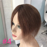 Honey Blonde Human Hair Topper - 45cm, 150% Density, Invisible Clips