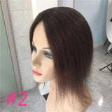 Honey Blonde Human Hair Topper - 45cm, 150% Density, Invisible Clips