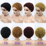 Short Kinky Curly Human Hair Wig for Black Women - Brazilian Pixie Cut