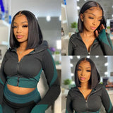 Straight Bob Human Hair Wig | Pre-Plucked T Part Lace Wig