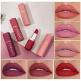 6-Color Matte Lipstick Set | Long-Lasting Beauty Lip Gloss